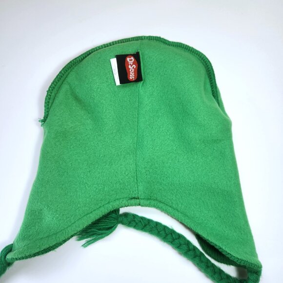 The Grinch Beanie Hat Green Knit Fleece Lined Braids Unisex One Size Dr Seuss - Picture 9 of 12